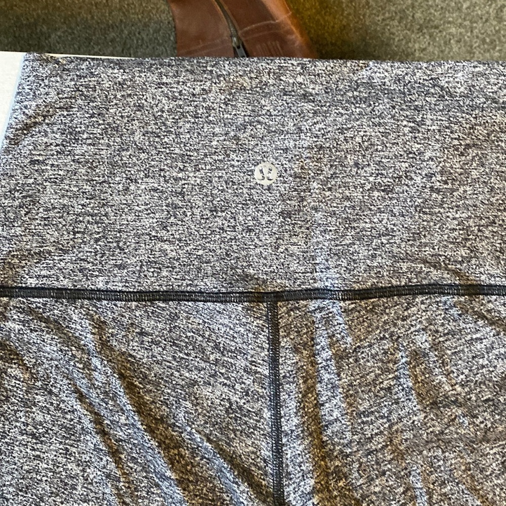 Lulu Lemon yoga pants. Black and white full length